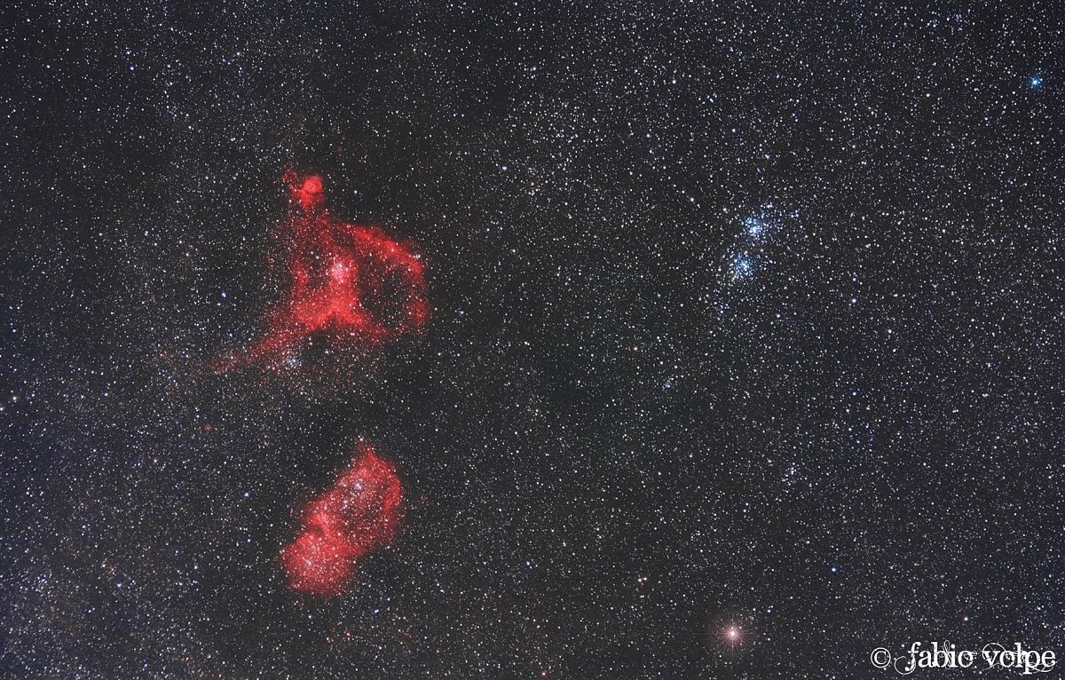 nebula heart, soul and double cluster of Perseus...