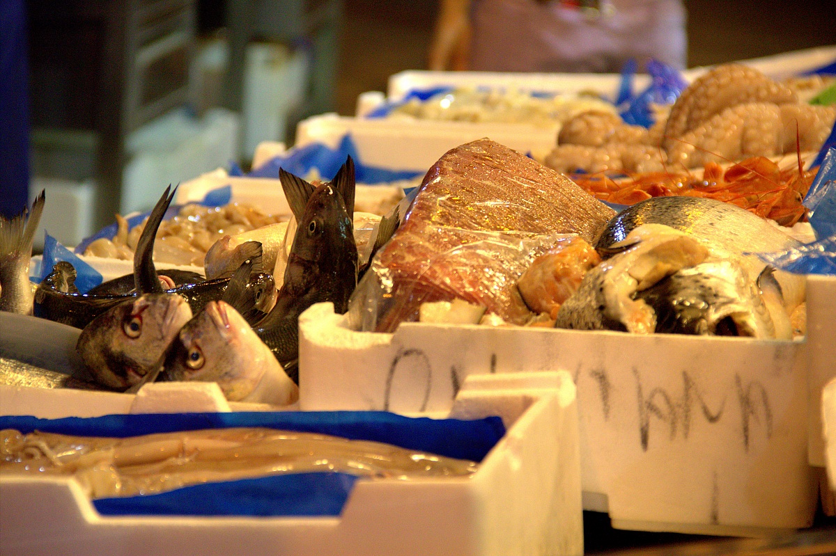 Al mercato di pesce di Gallipoli...