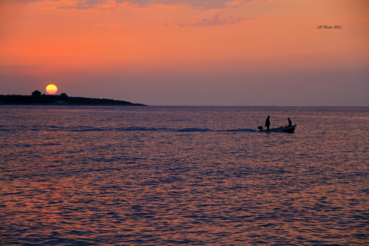 Boat at sunset...