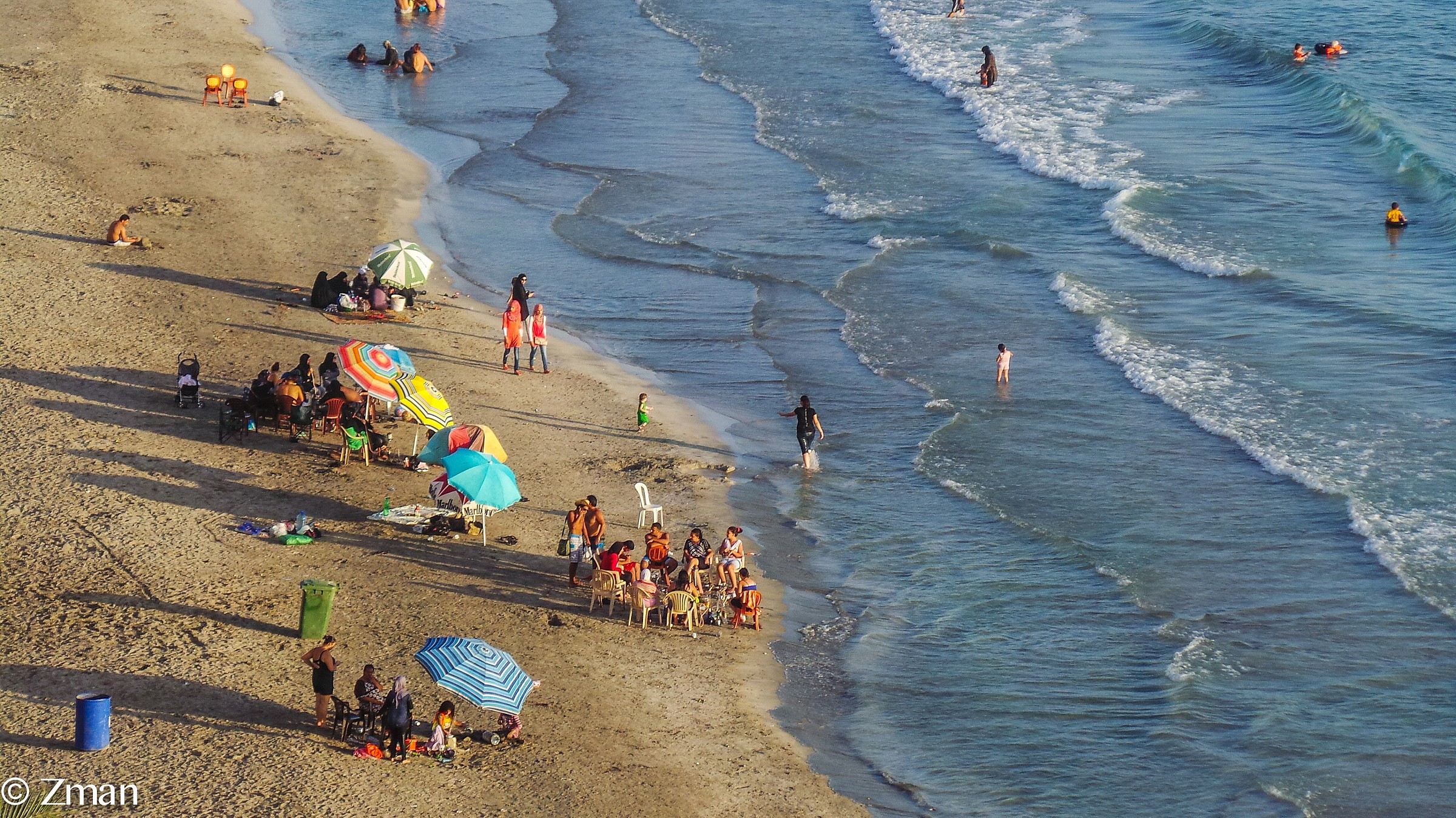 Tyr's Public Beach in The South Of Lebanon...