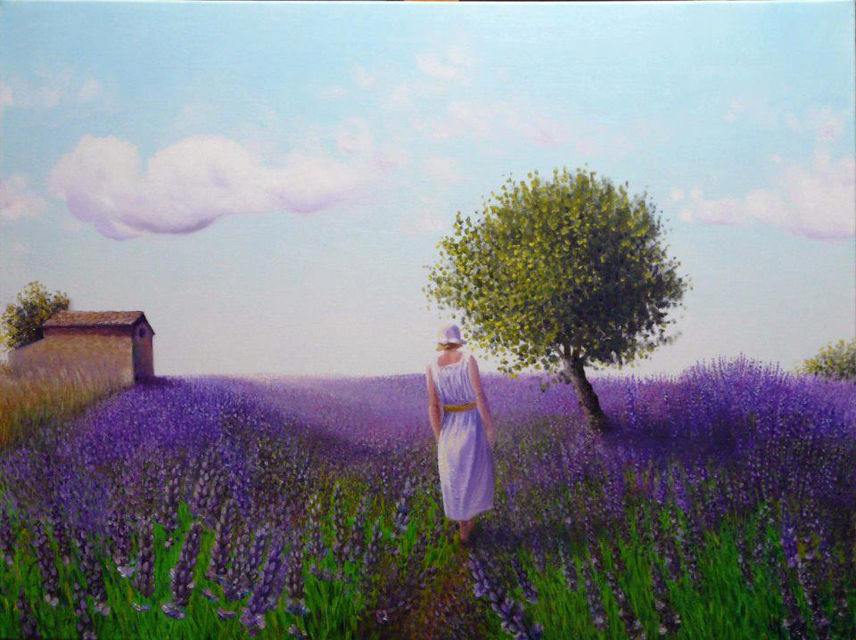 Donna nel prato...