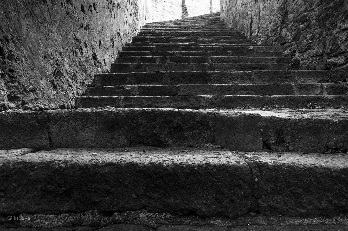 Ancient stairway to the Old Cathedral...