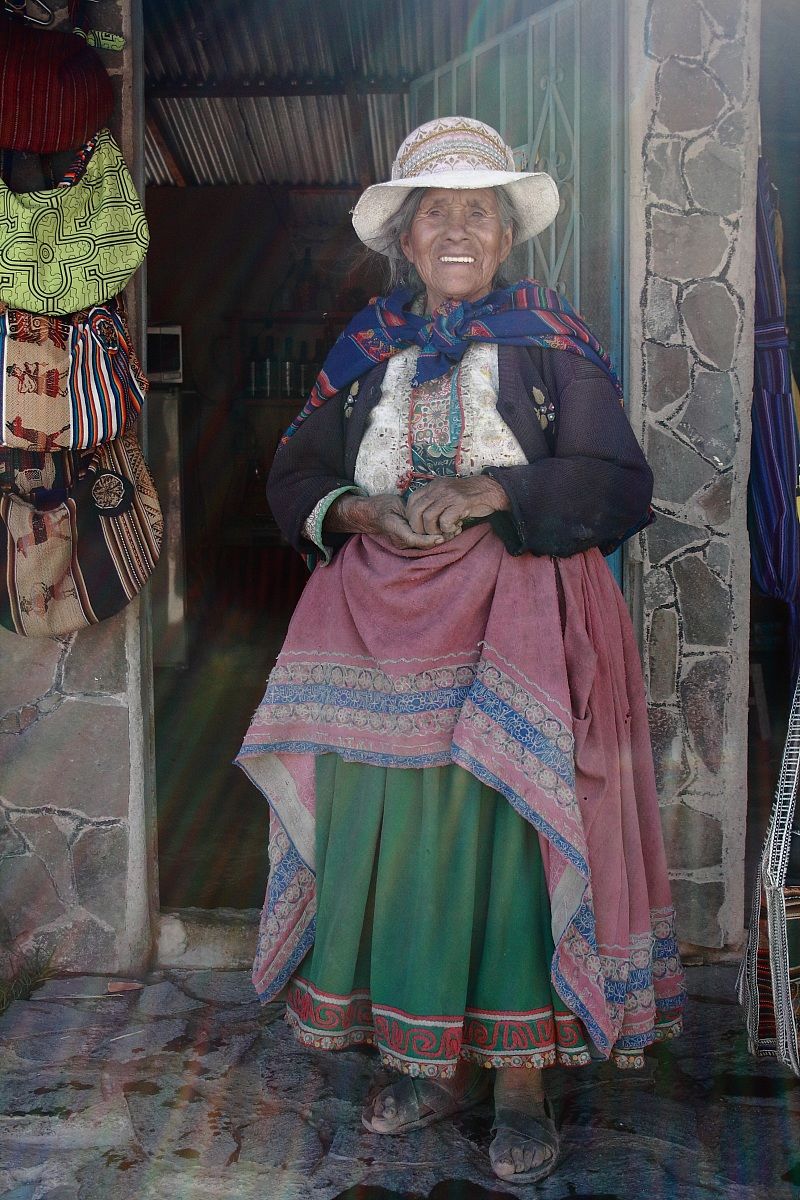 old lady Andean...