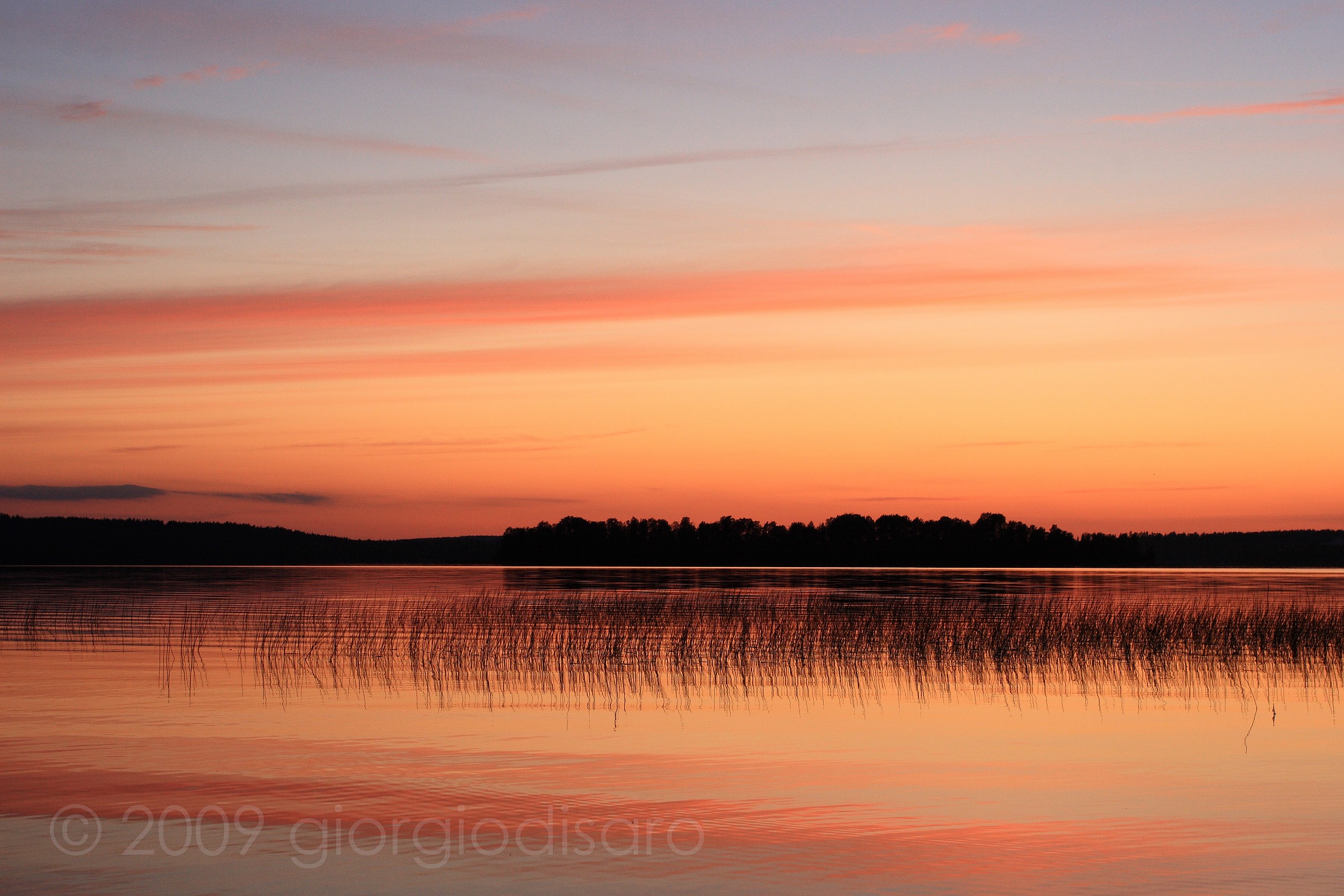 tramonto sul lago...