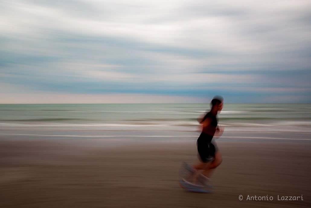 Running on the beach...