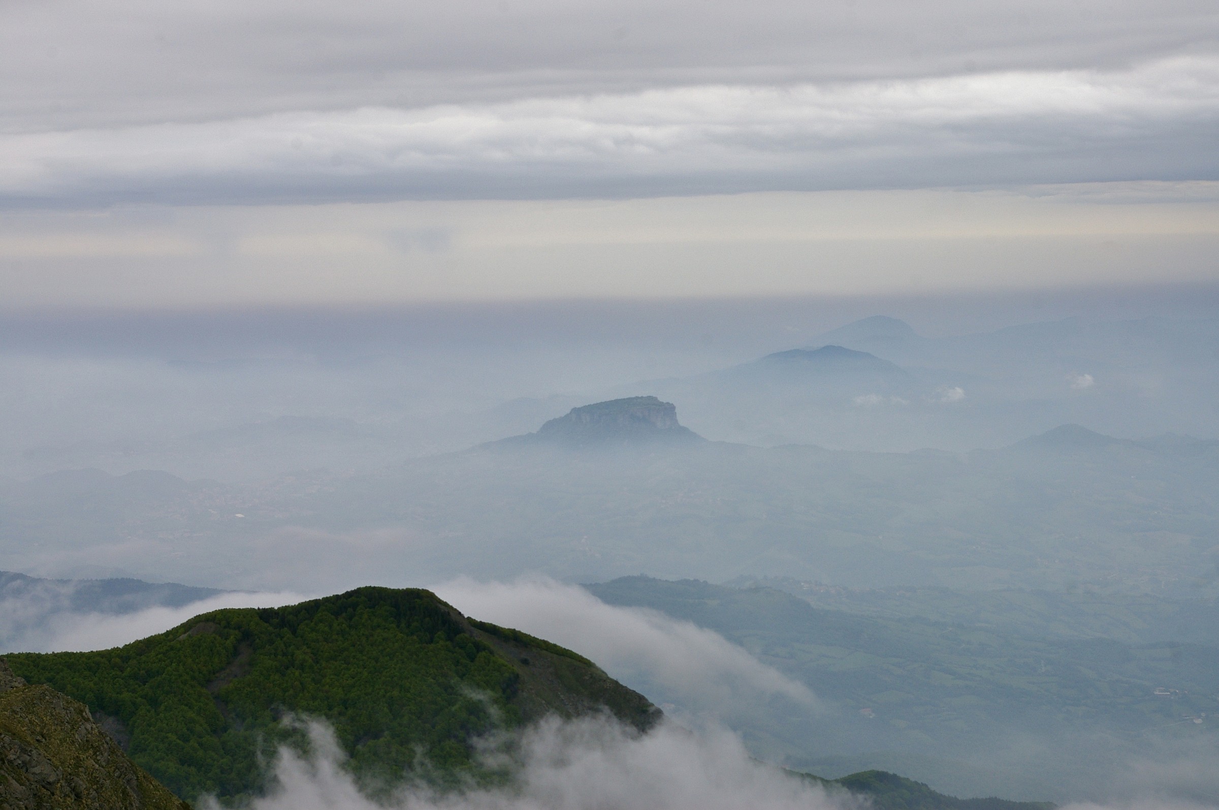 in the clouds...