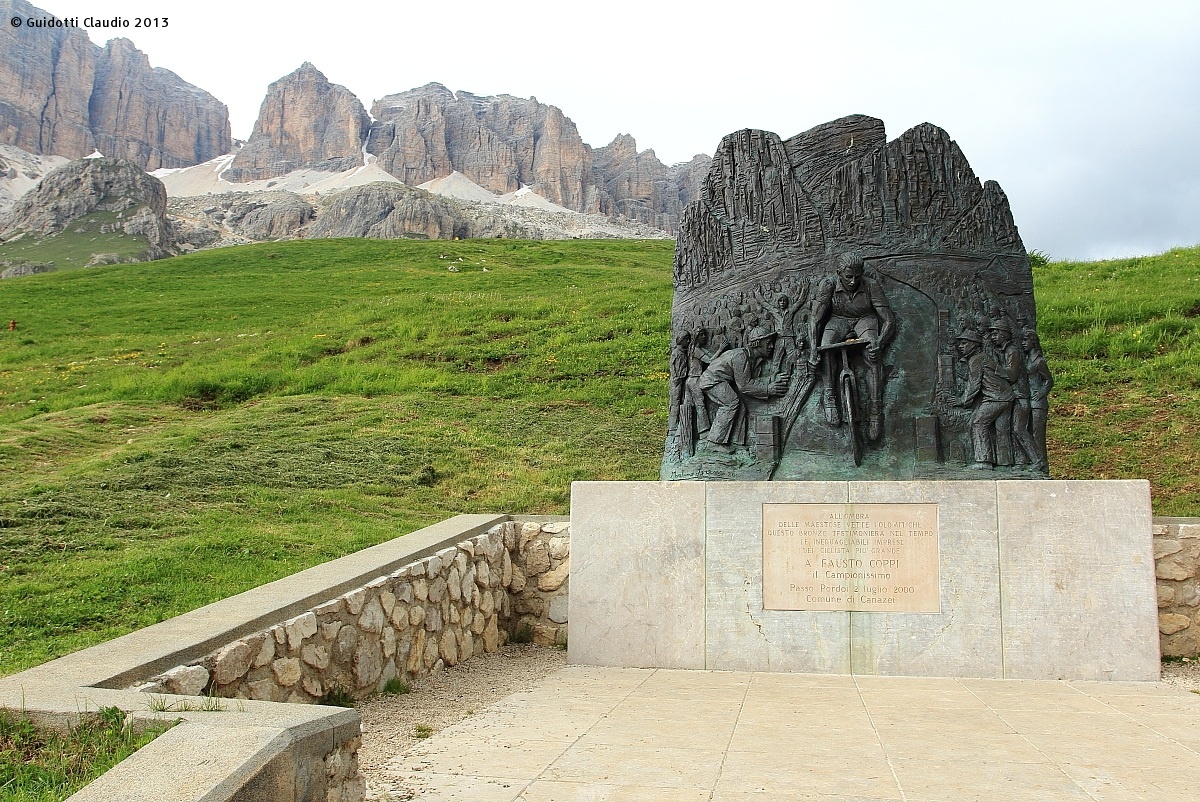 Stele of Fausto Coppi (Pordoipass)...