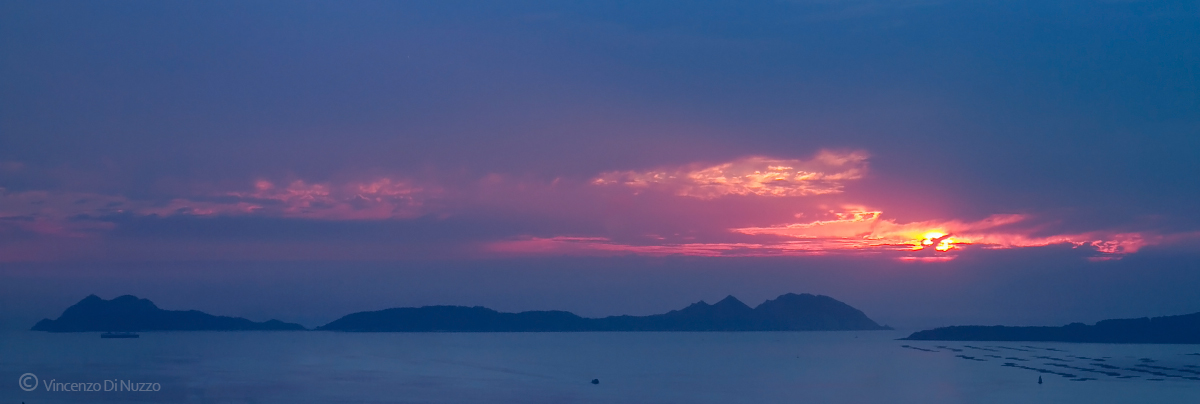 sunset on the Cies Islands...