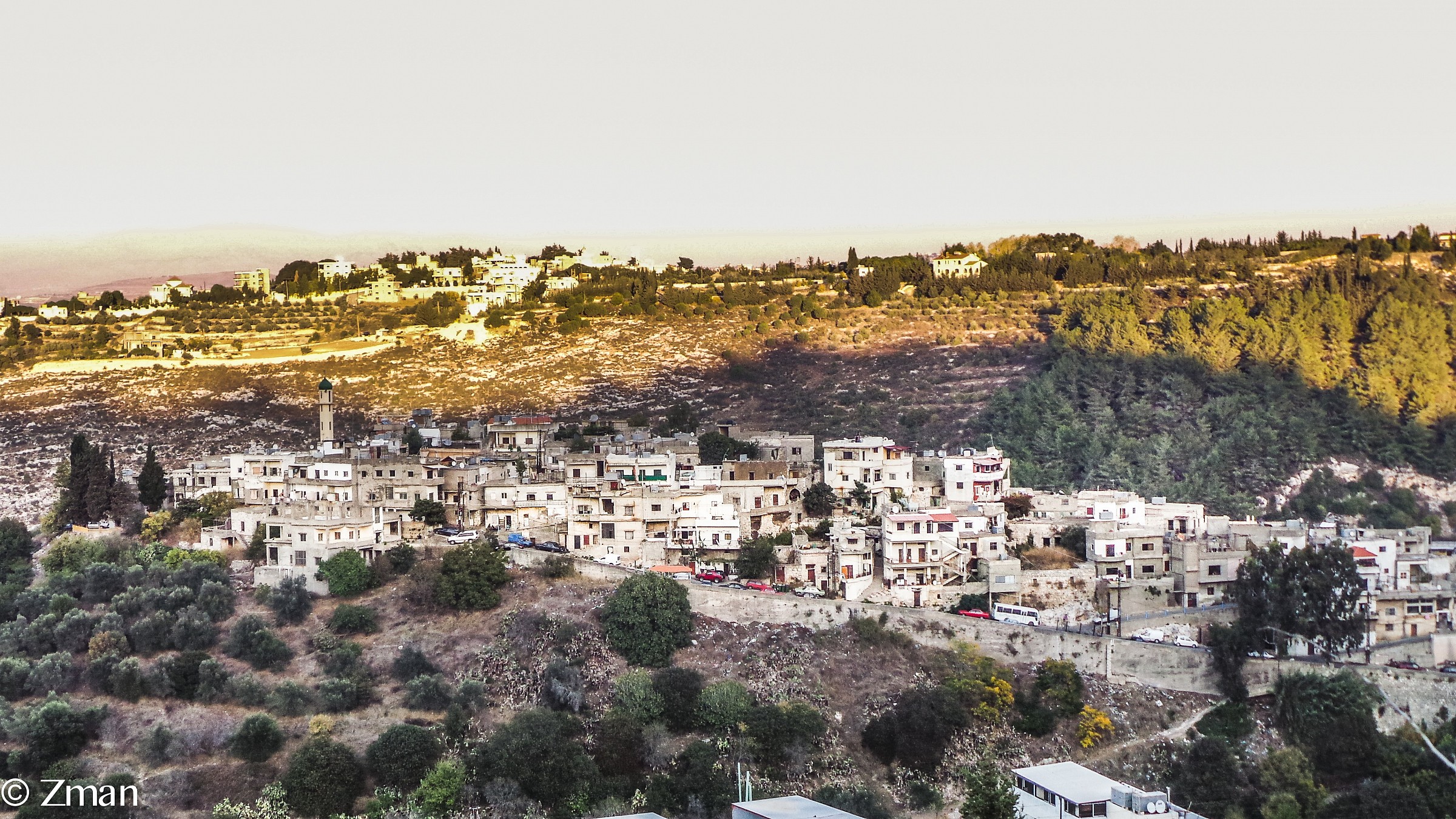Sawaneh sulla cima della collina e Khirbet Selim...