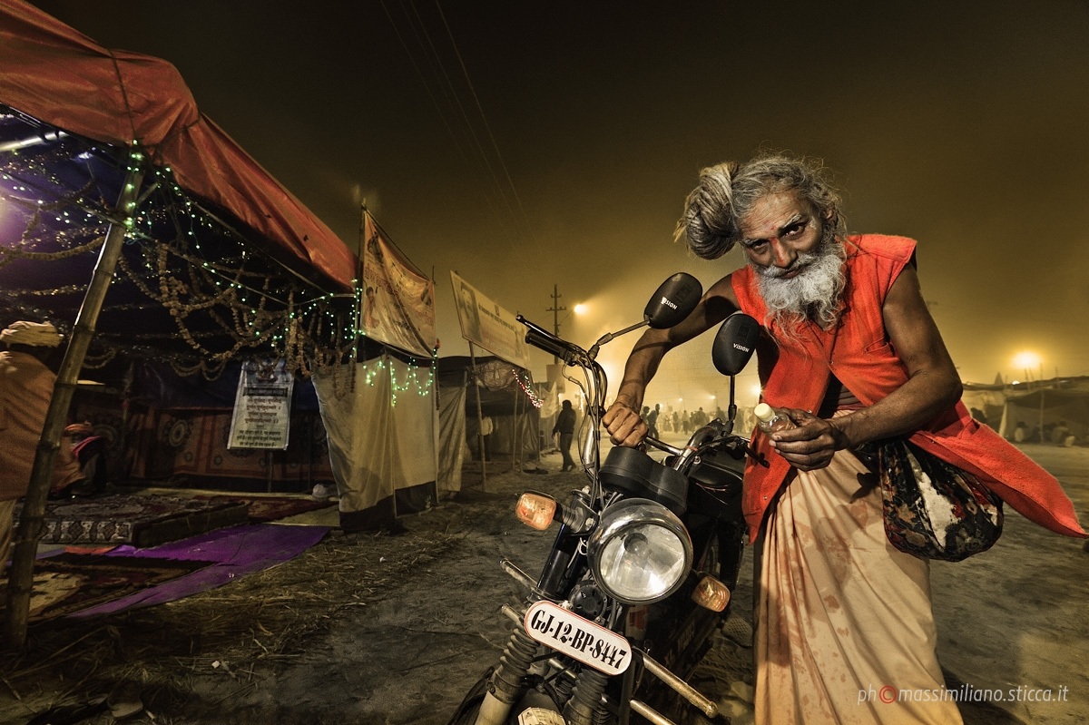 Sadhu and motorbike...