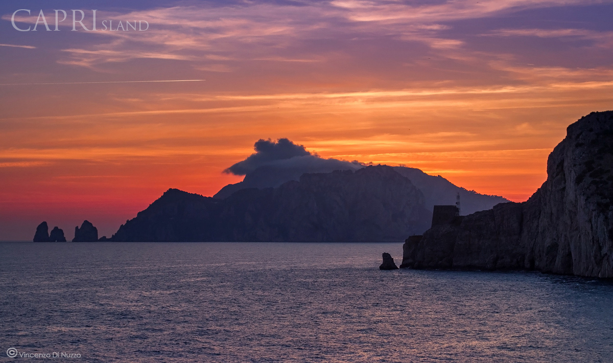 Sunset over Capri...