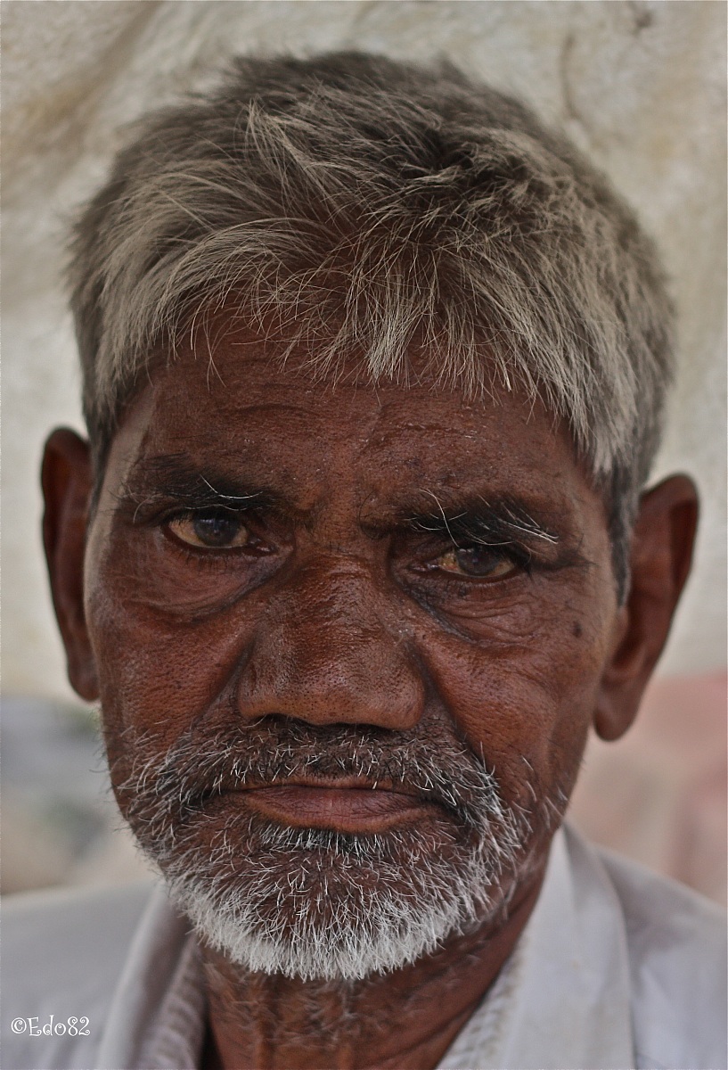 Portrait at the market in Hyderabad...