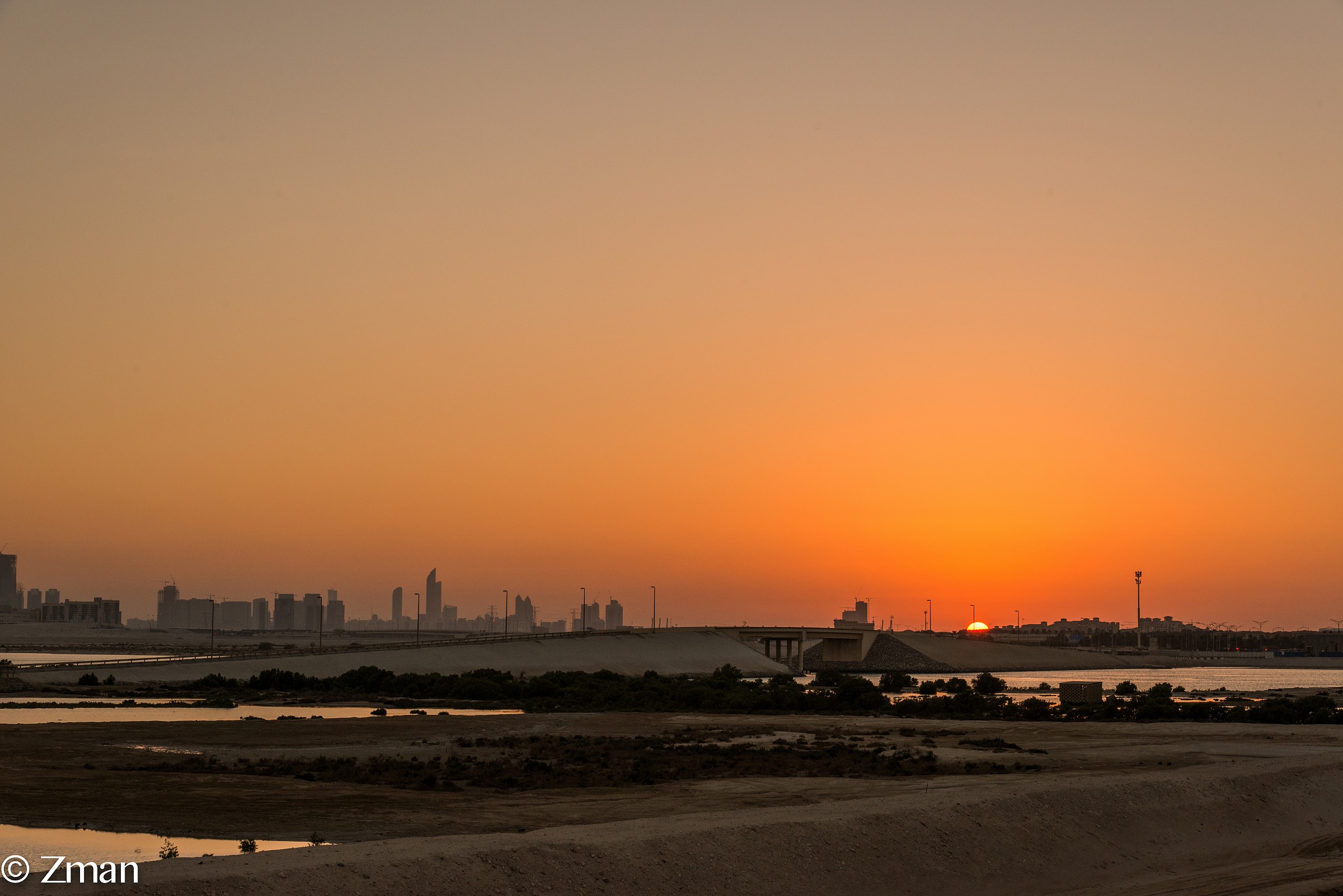 Sunset over Abu Dhabi...