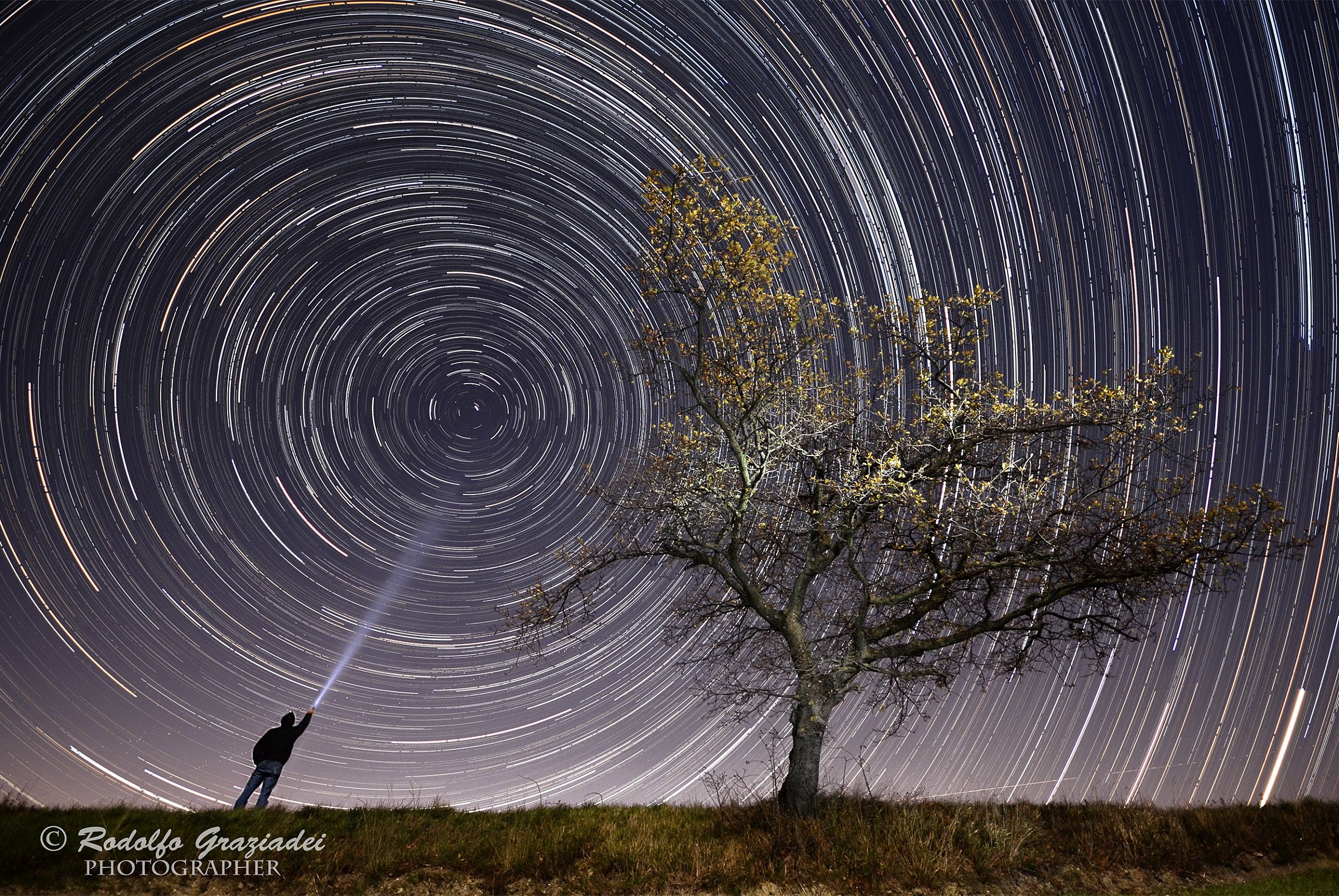 Startrails by the light of the Moon...