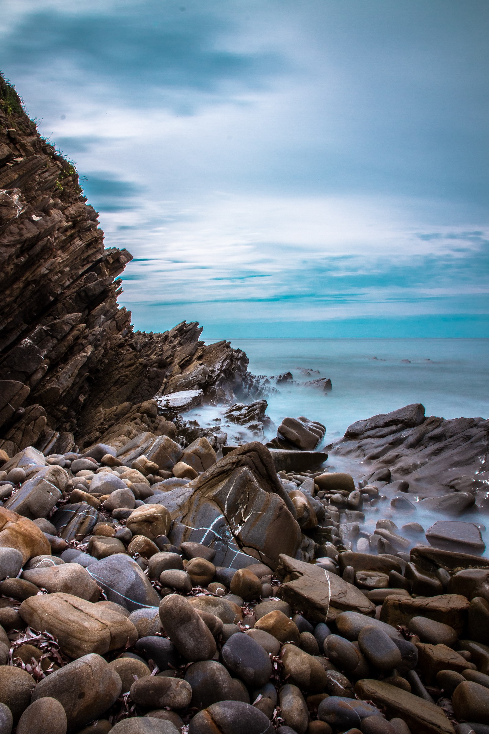 rocks and sea...