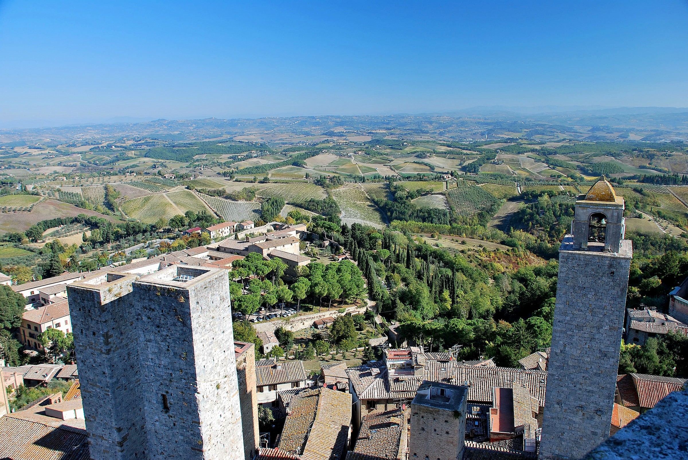 Panorama from the highest tower of San Gimignano...