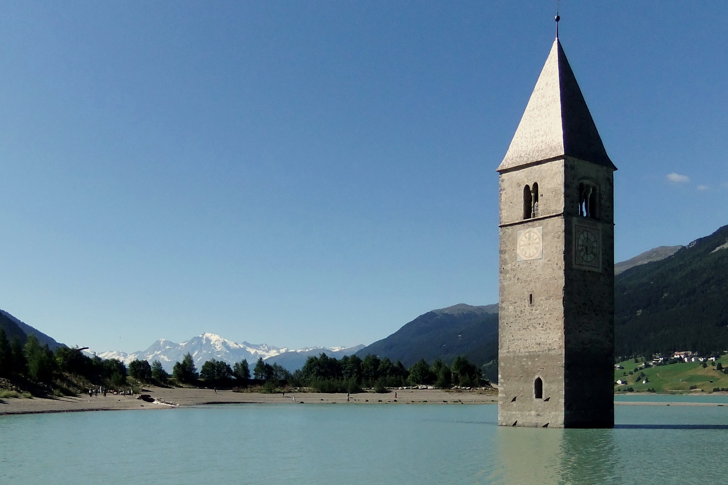 campanile Curon Venosta, lago Resia - Alto Adige...