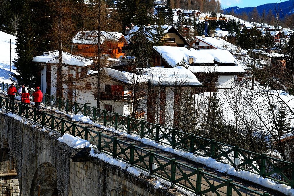 Cortina d'Ampezzo of the old railway bridge...