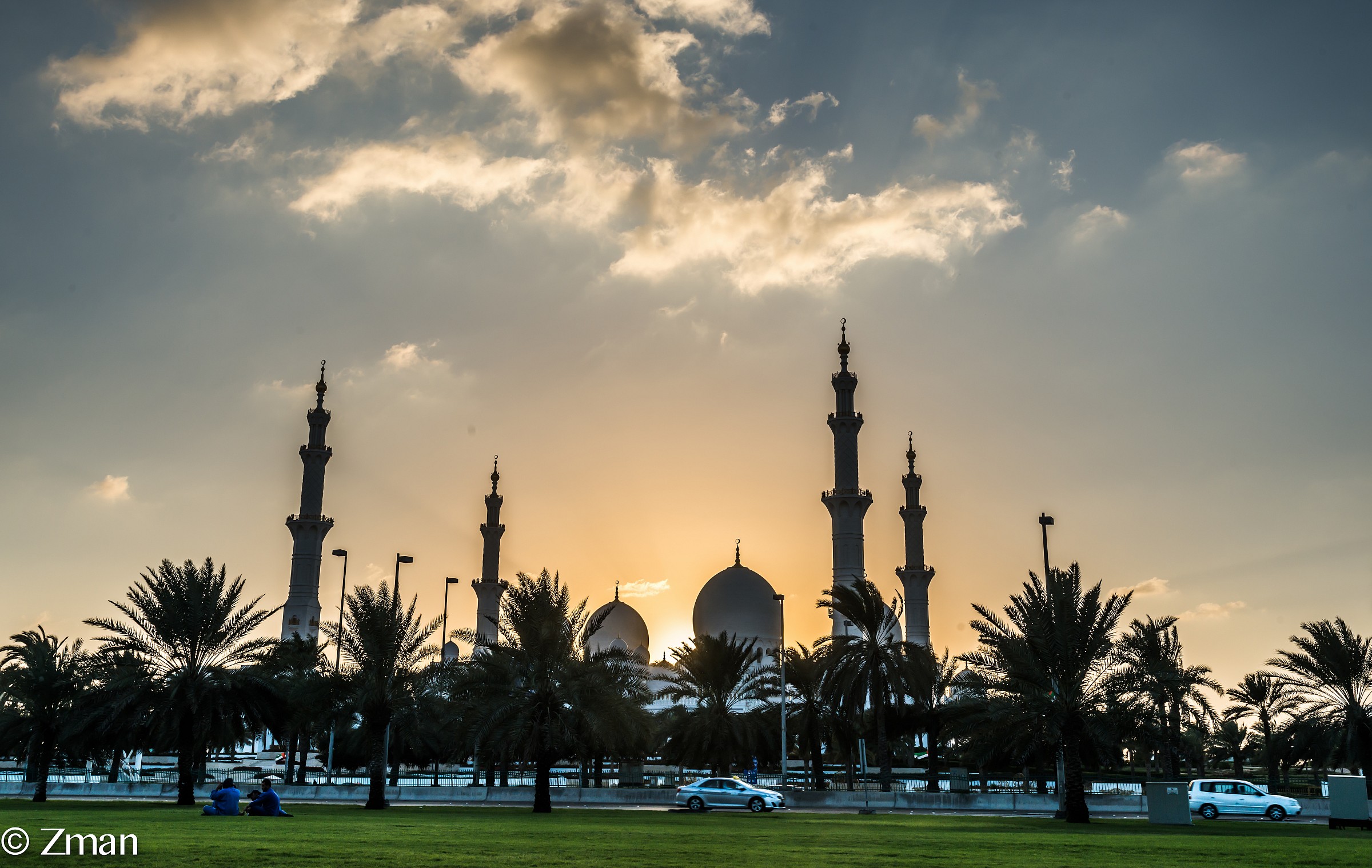 Sunset Over Shk Zayed Mosque...