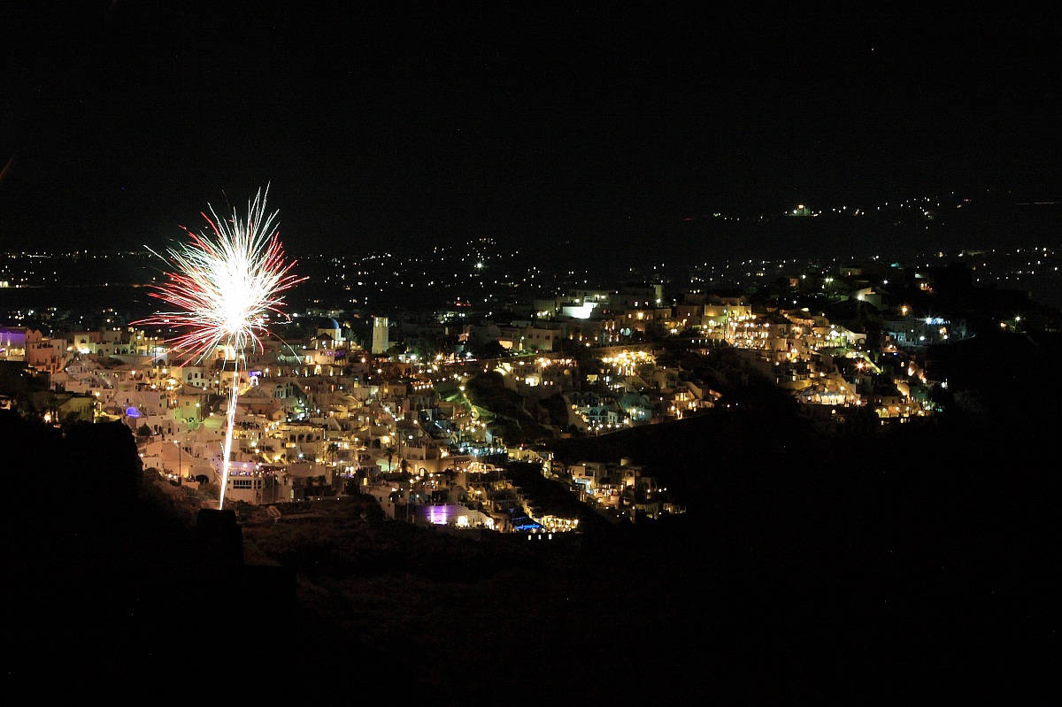 Santorini fireworks...