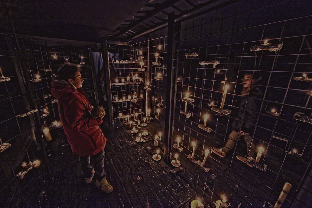 The candles...