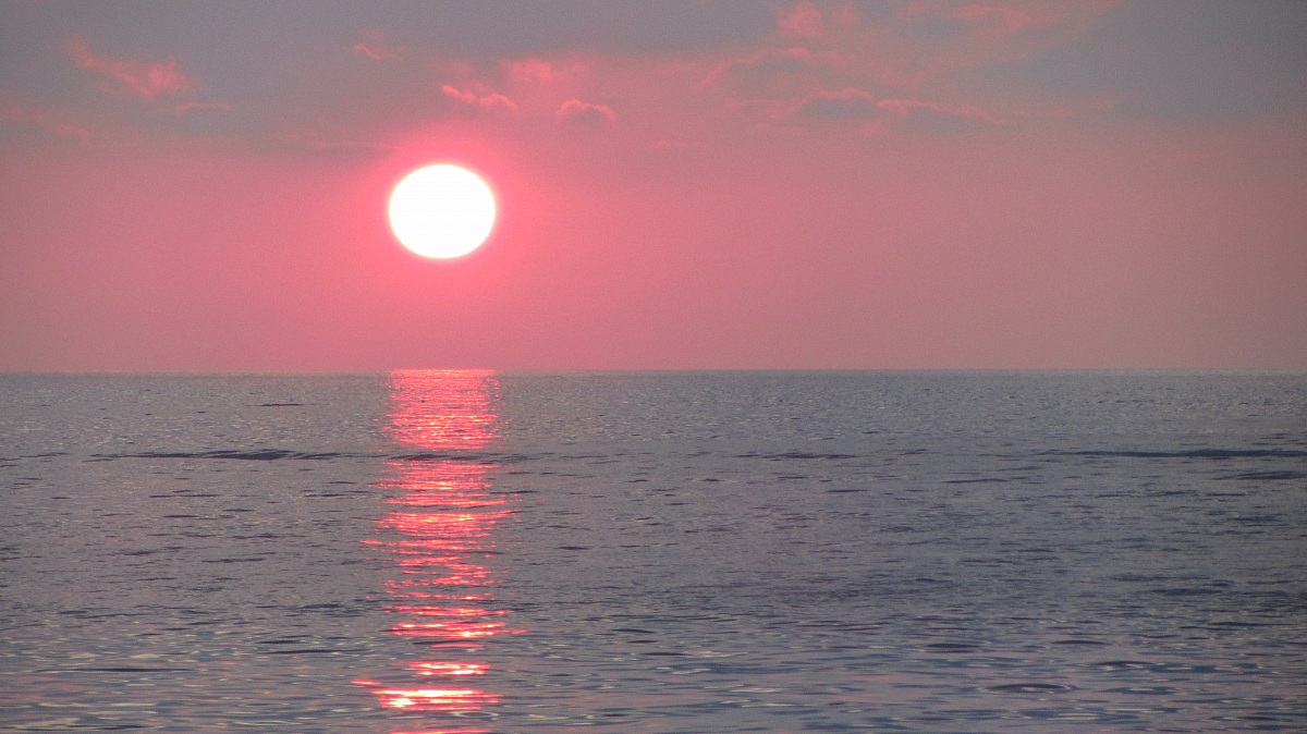 Sunset on the sea...