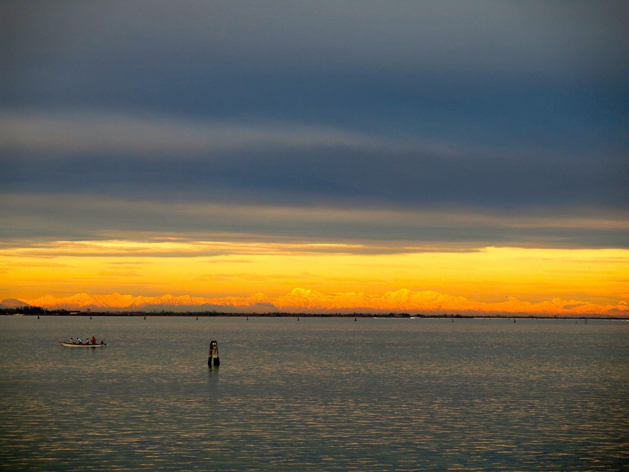 golden mountains and lagoon...