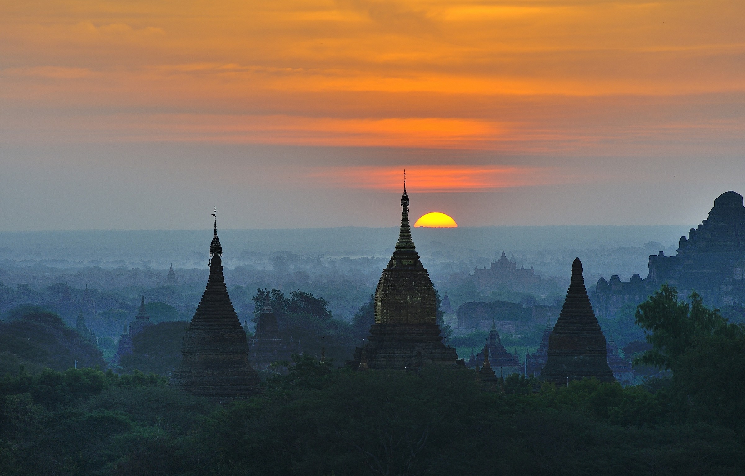 Sunrise over Bagan...