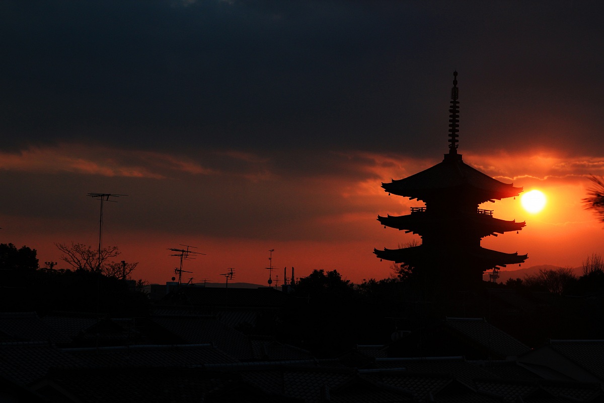 Pagoda at sunset...