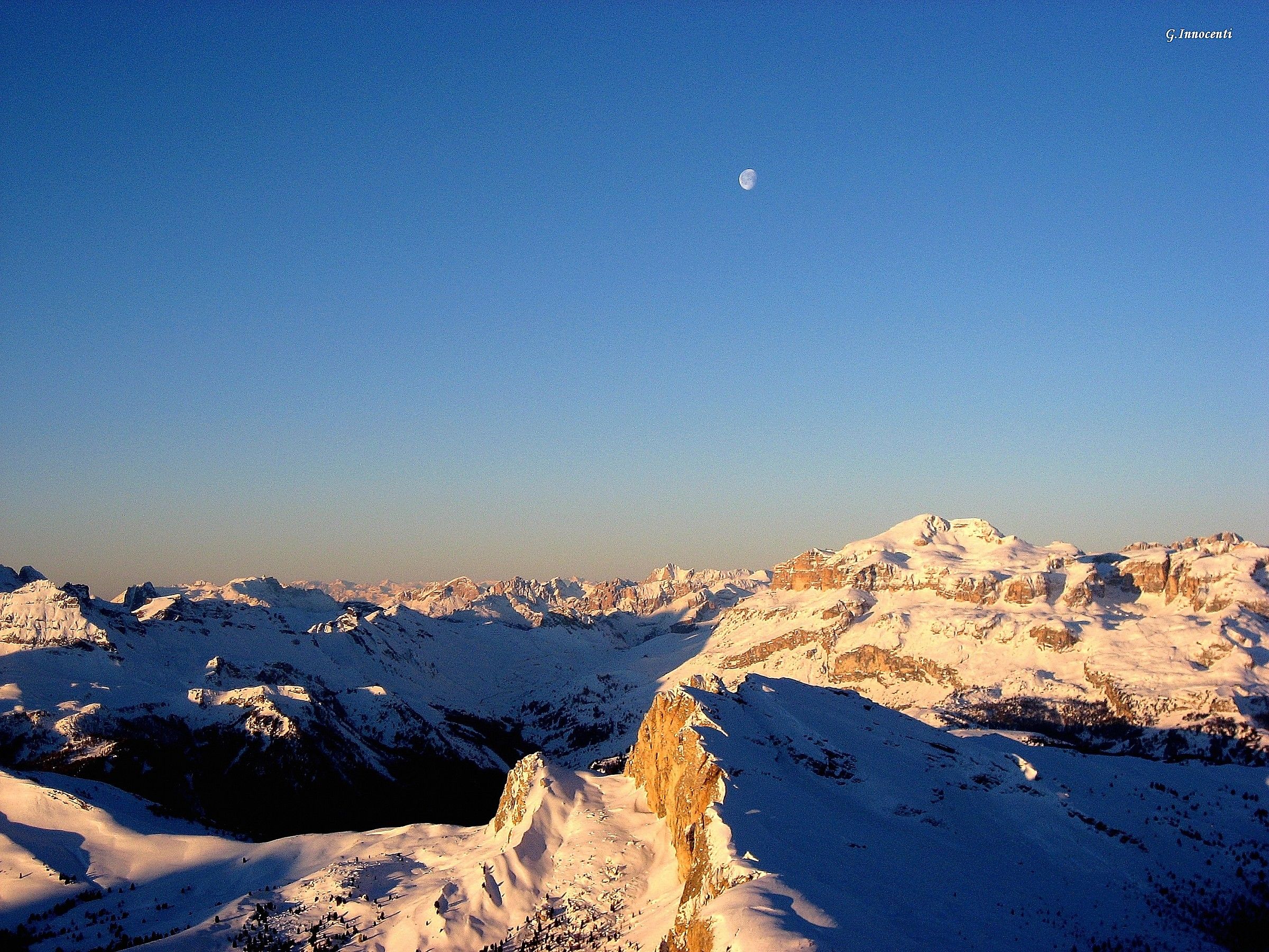 snow-capped mountains...