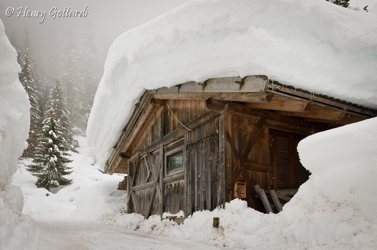 Grande neve in Val d'Ultimo (Alto Adige)...
