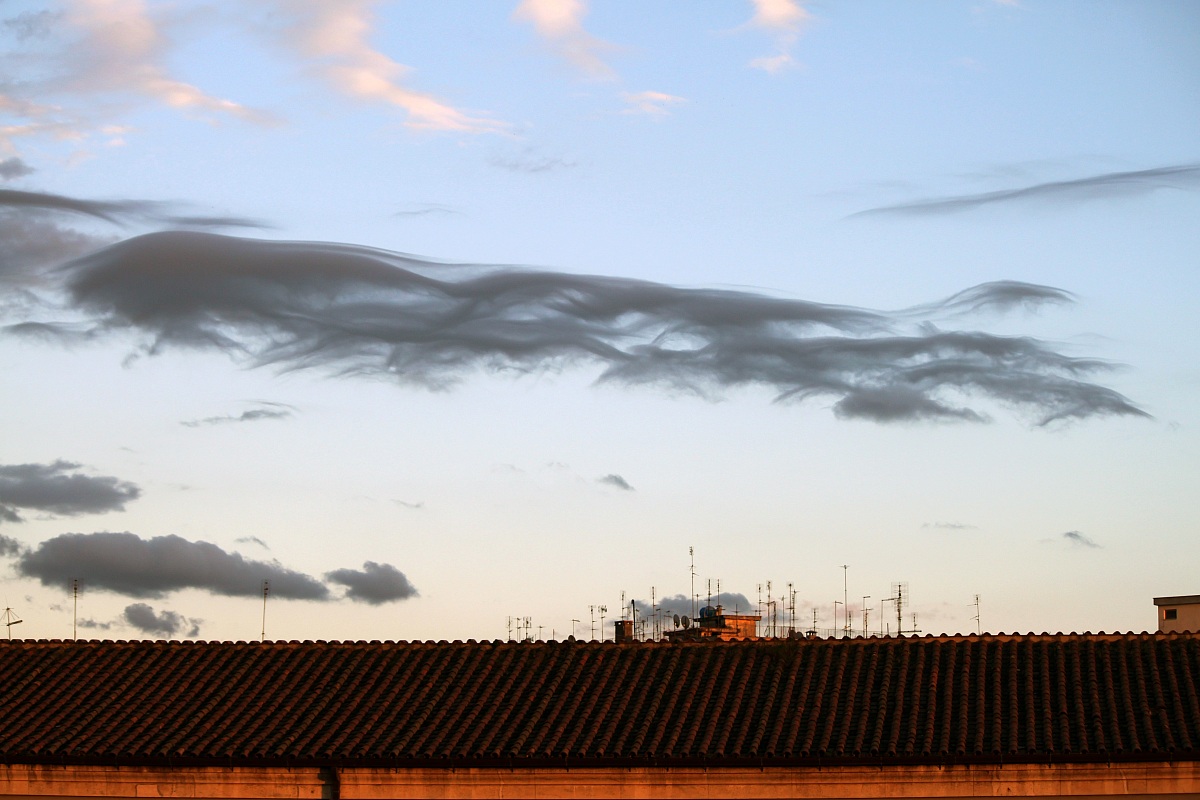 Clouds over the rooftops of Rome...
