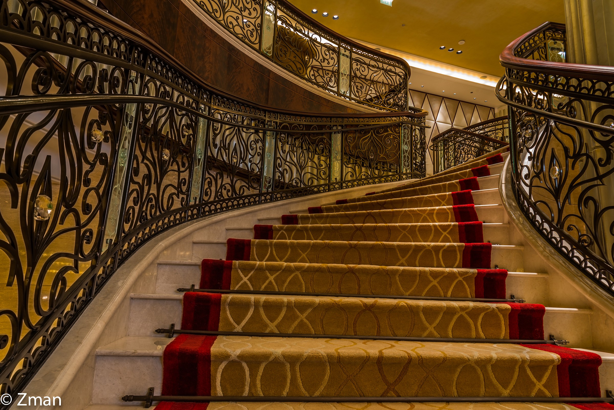he Stairs of St. Regis Hotel Abu Dhabi...