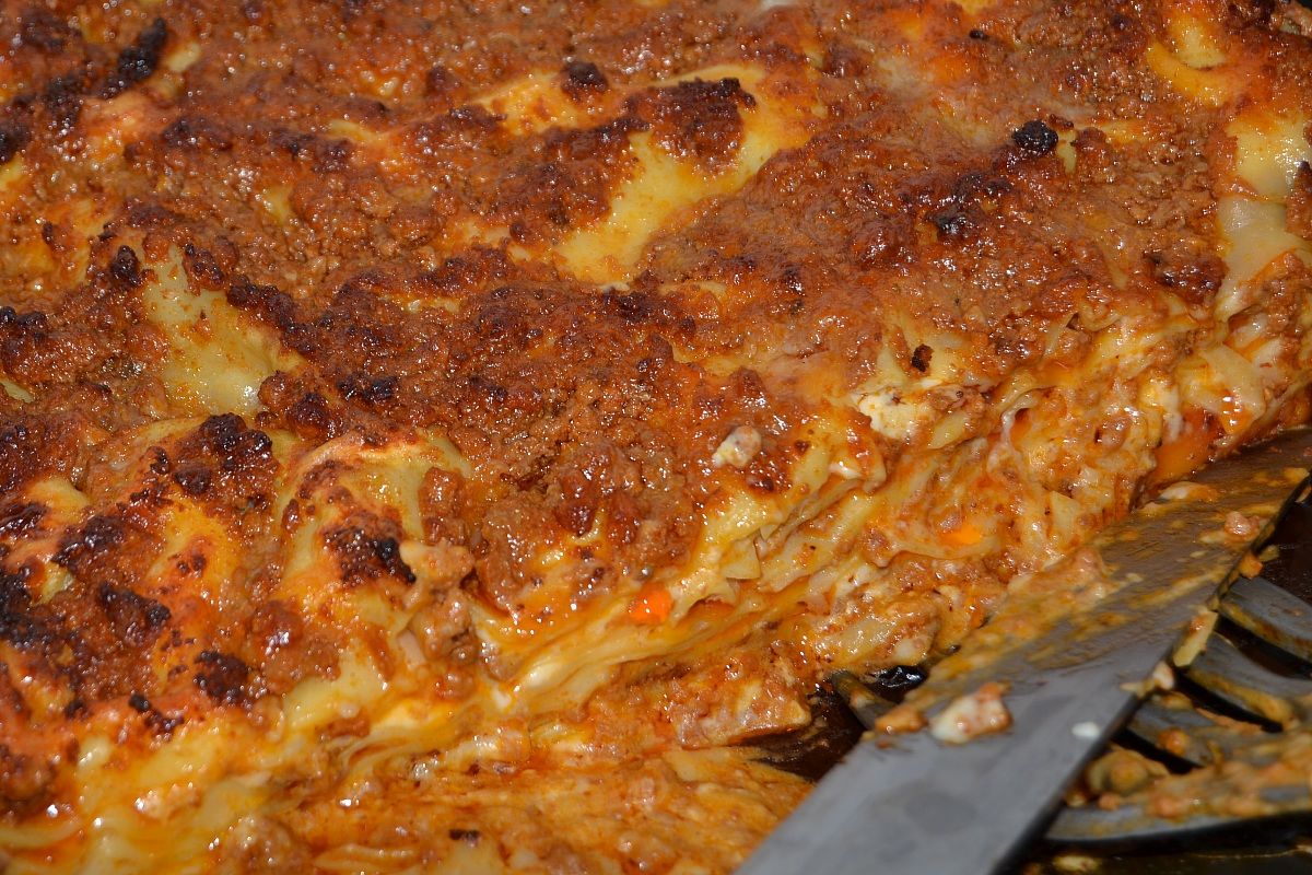 Lasagne with meat sauce...