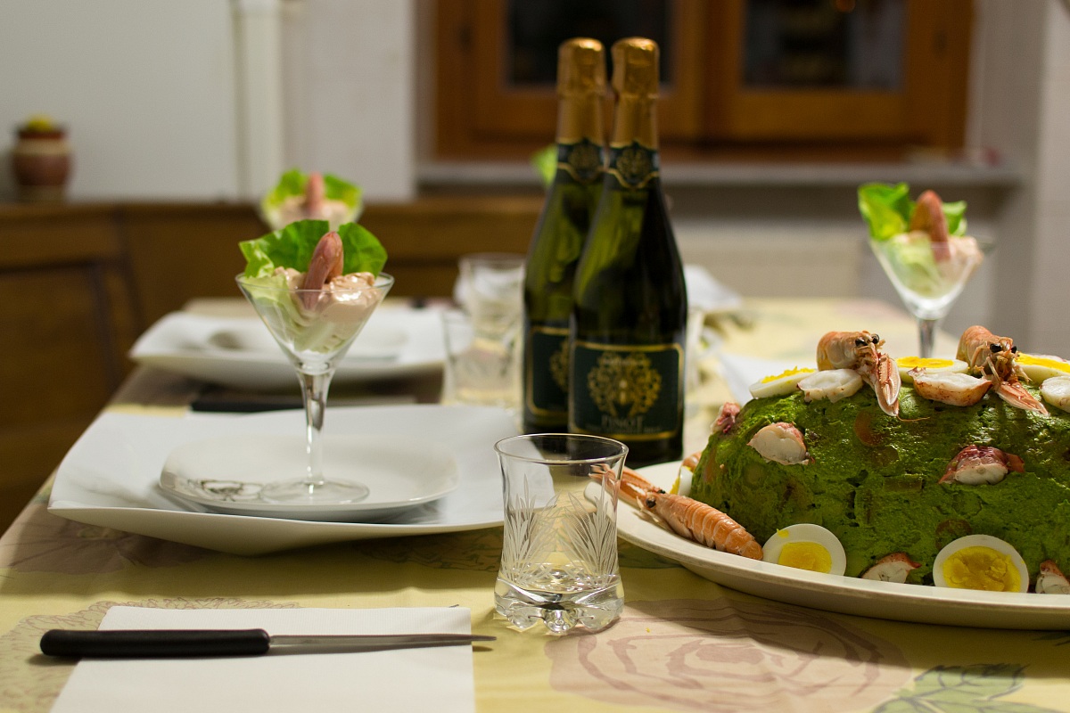 Cappon lean and shrimp cocktail...
