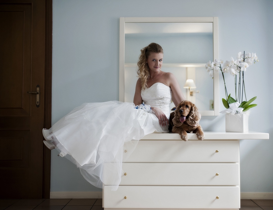 The bride and her dog...