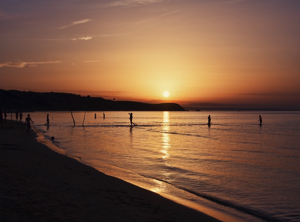 La spiaggia di Punta Penna al tramonto...