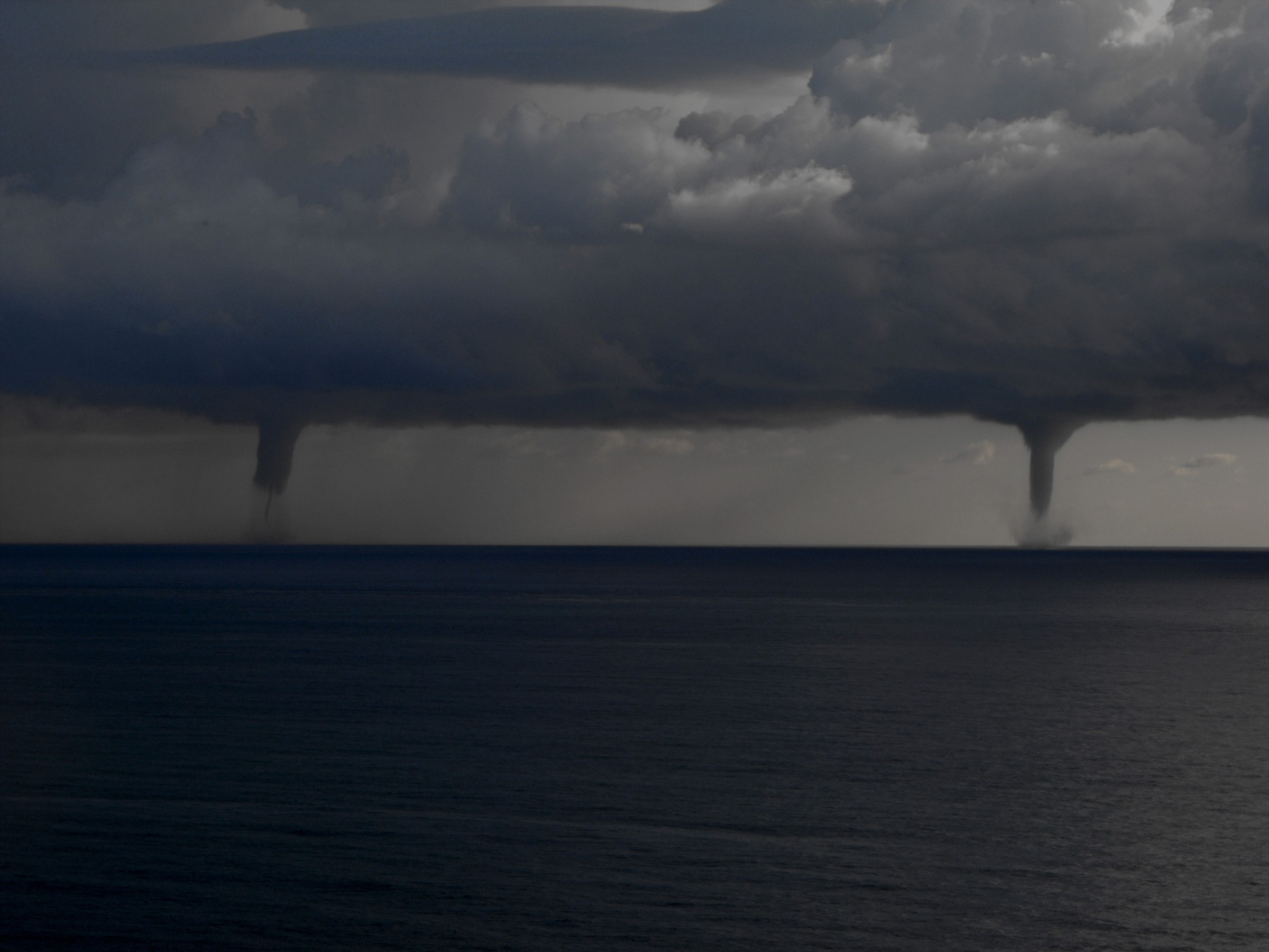 Waterspouts in front of Sestri Levante...