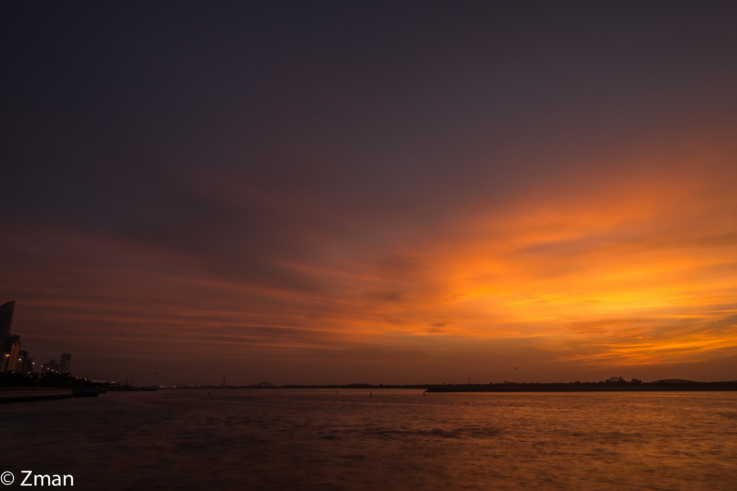 Sunset Da Abu Dhabi Corniche...