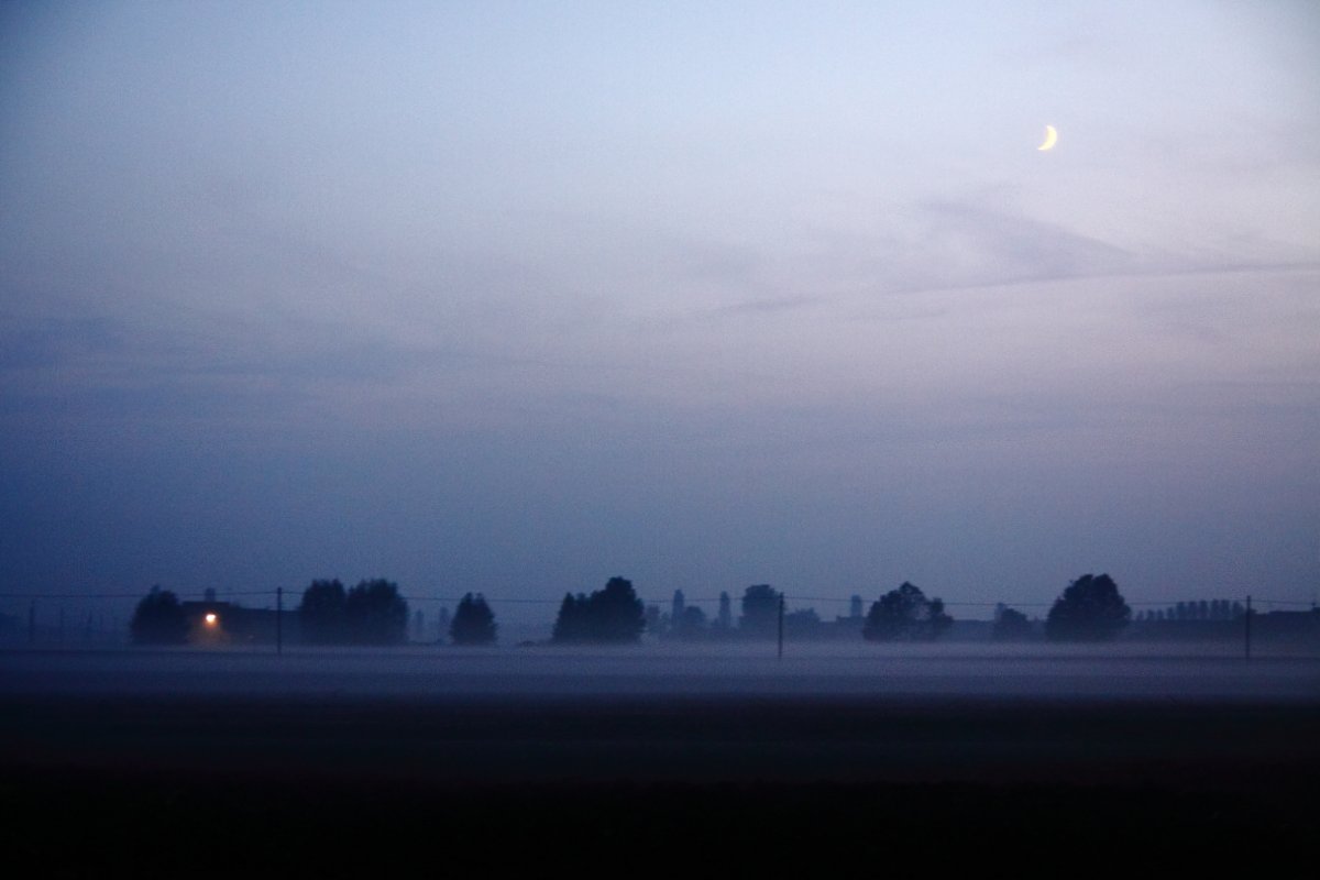 First night fog in the Po Valley...