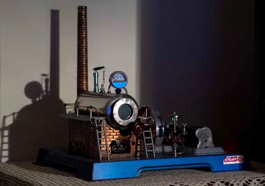 A steam engine in the night...