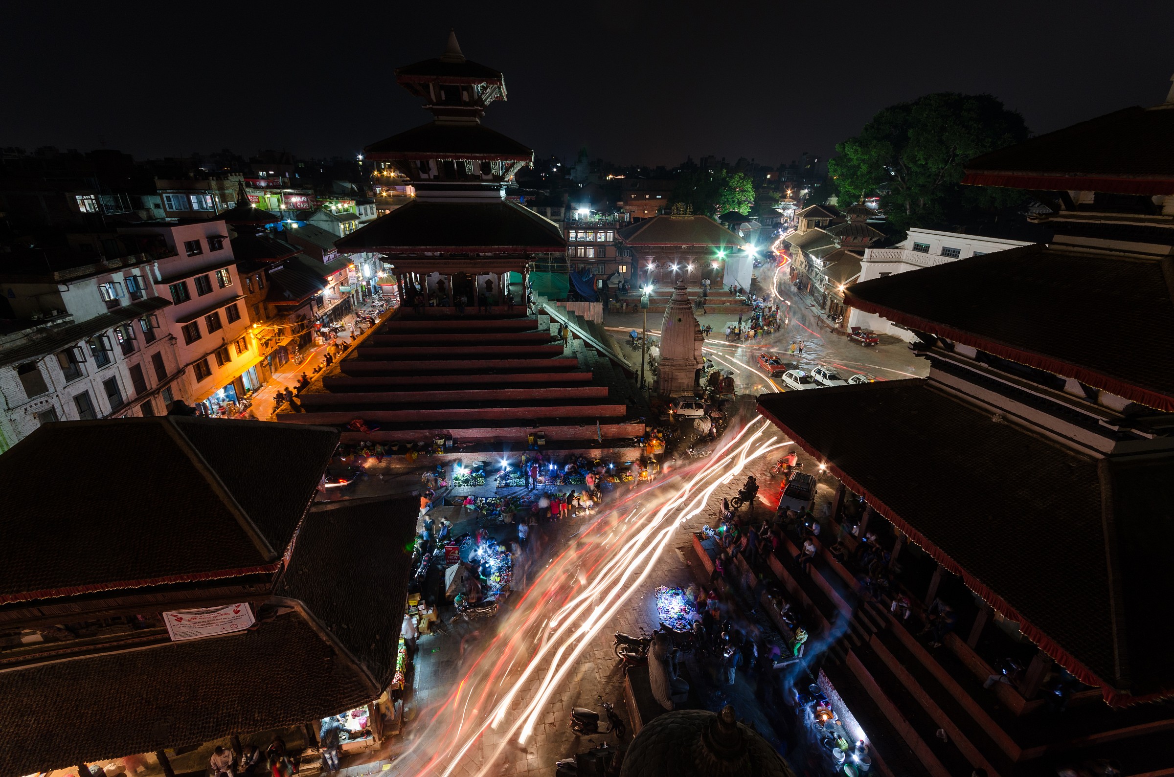 The lights of Kathmandu...