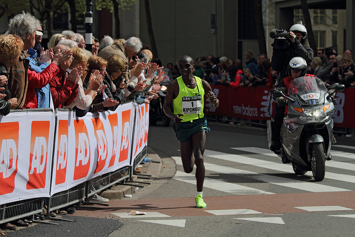 Kipchoge won the Rotterdam Marathon...