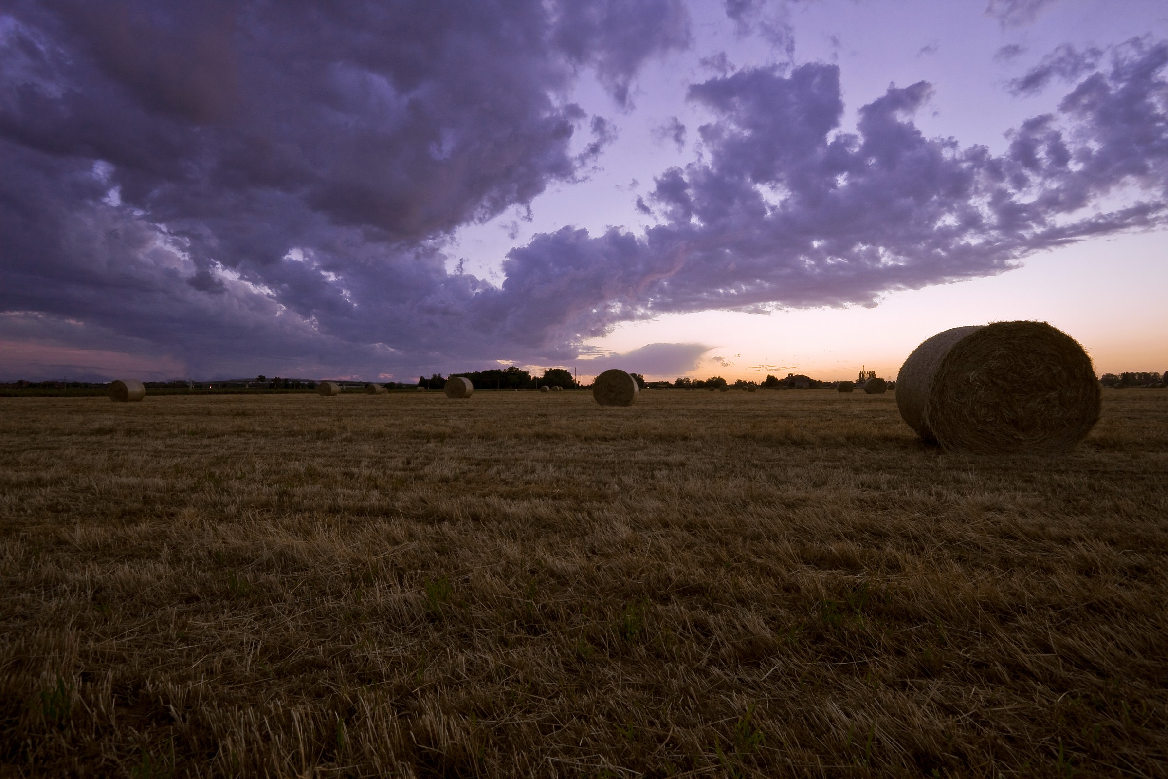 Sunset on the bales...