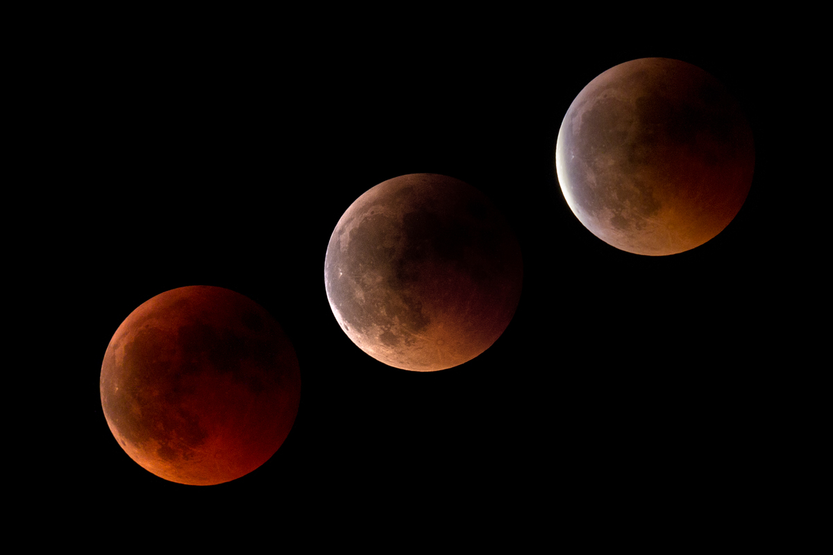 Phases of lunar eclipse June 2011...