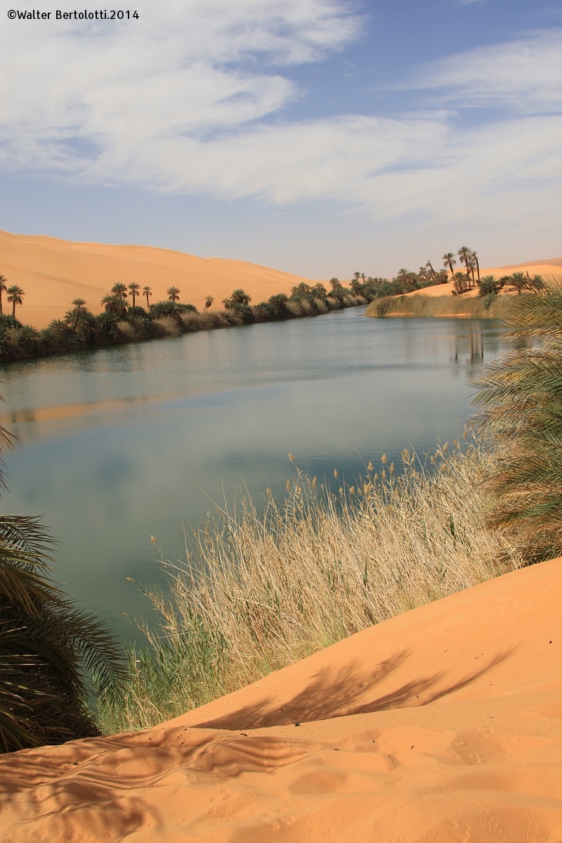 The salt lakes of the Sahara...