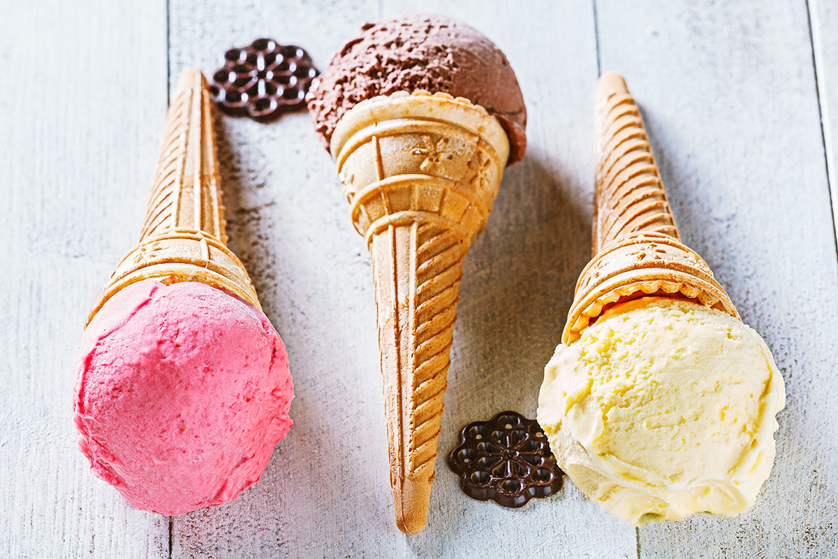 ice cream cones...