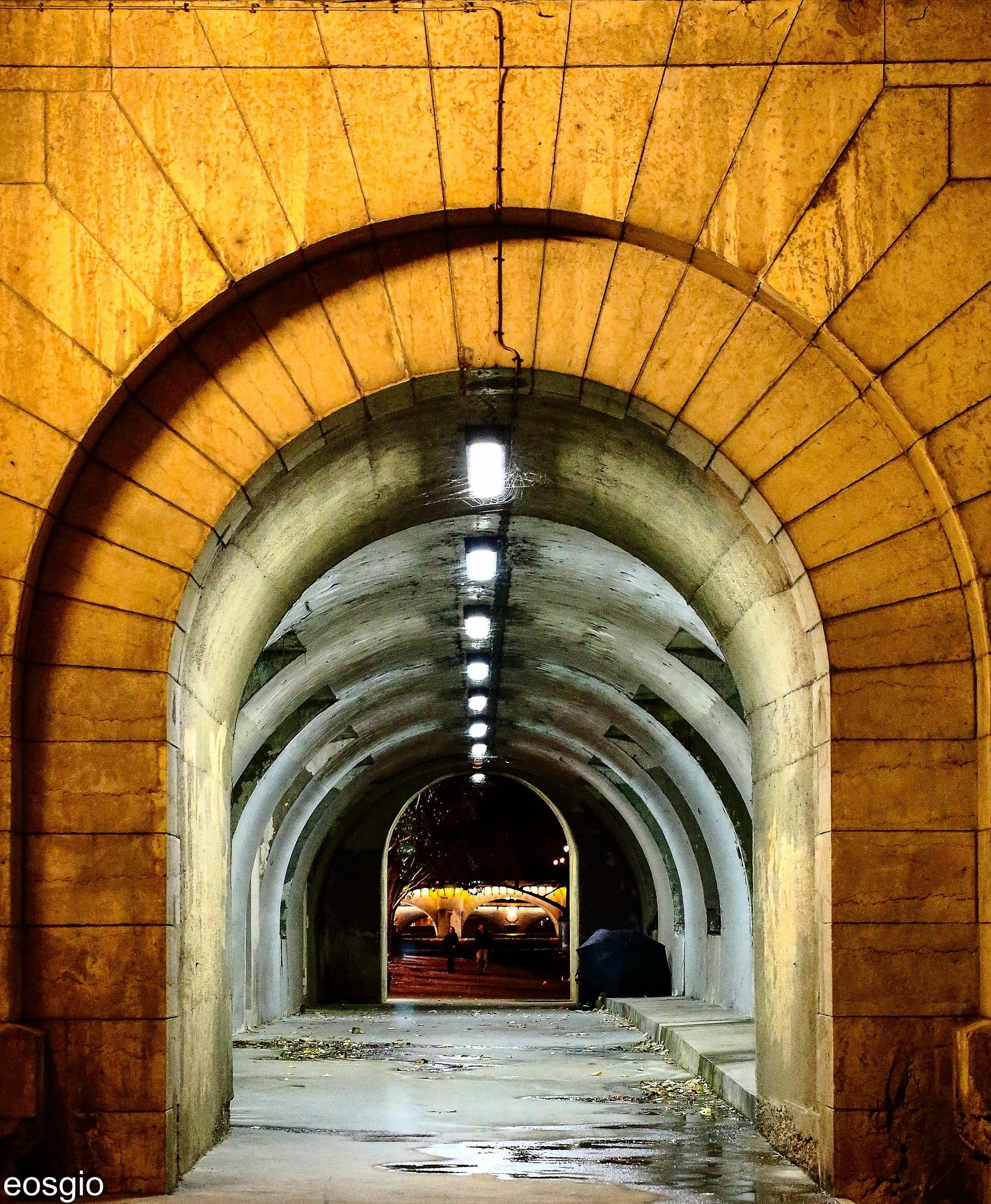 Paris Seine Riverside Pedestrian Tunnel...
