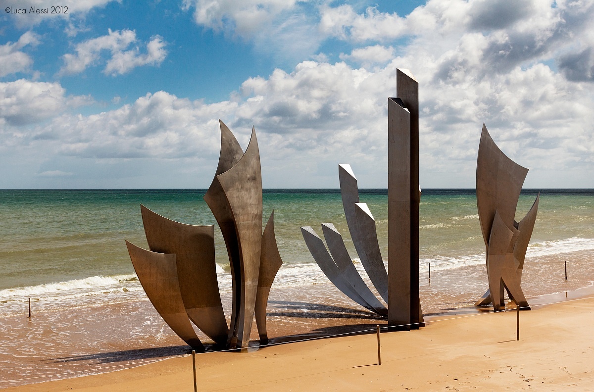 Omaha Beach memorial...