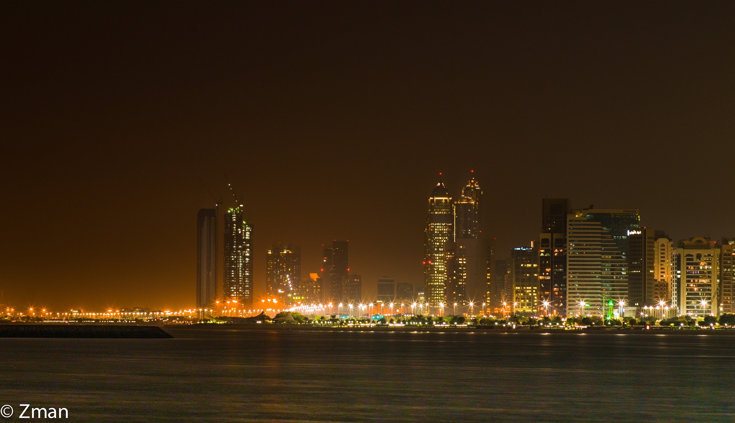 Abu Dhabi Corniche At Night...